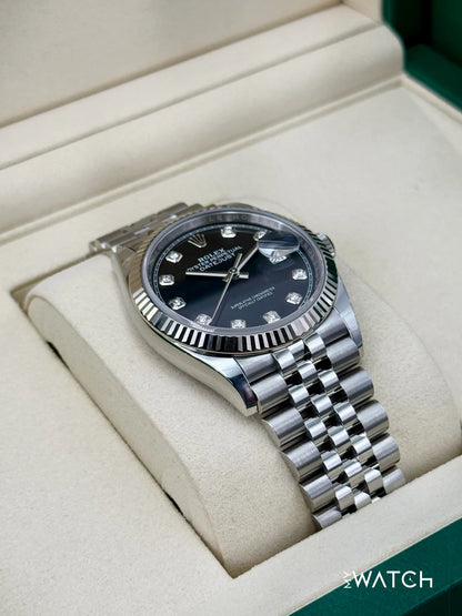 Rolex Datejust 36mm Jubilee Black Diamond Dial