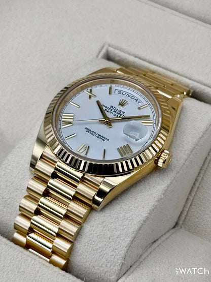 Rolex Day-Date 40mm Presidential White Dial