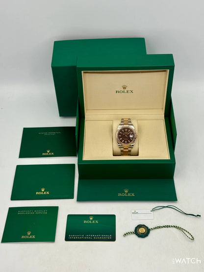 Rolex Datejust 41mm Two-Tone Oyster Chocolate Dial