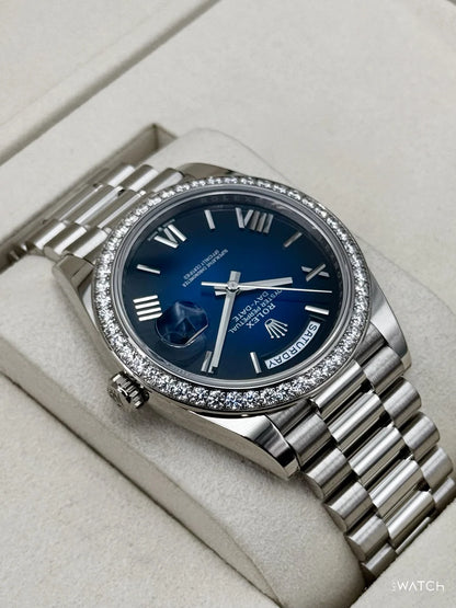Rolex Day-Date 40mm Presidential White Gold Blue Ombre Dial