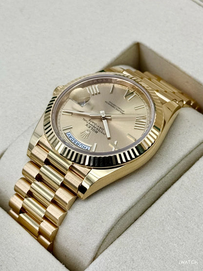 Rolex Day-Date 40mm Presidential Champagne Roman
