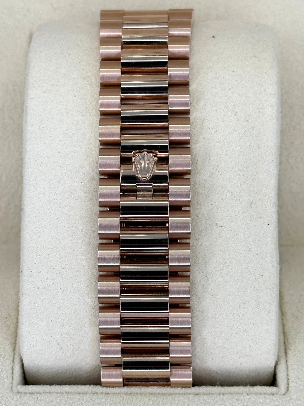 Rolex Day-Date 40mm Presidential White Dial Rose Gold