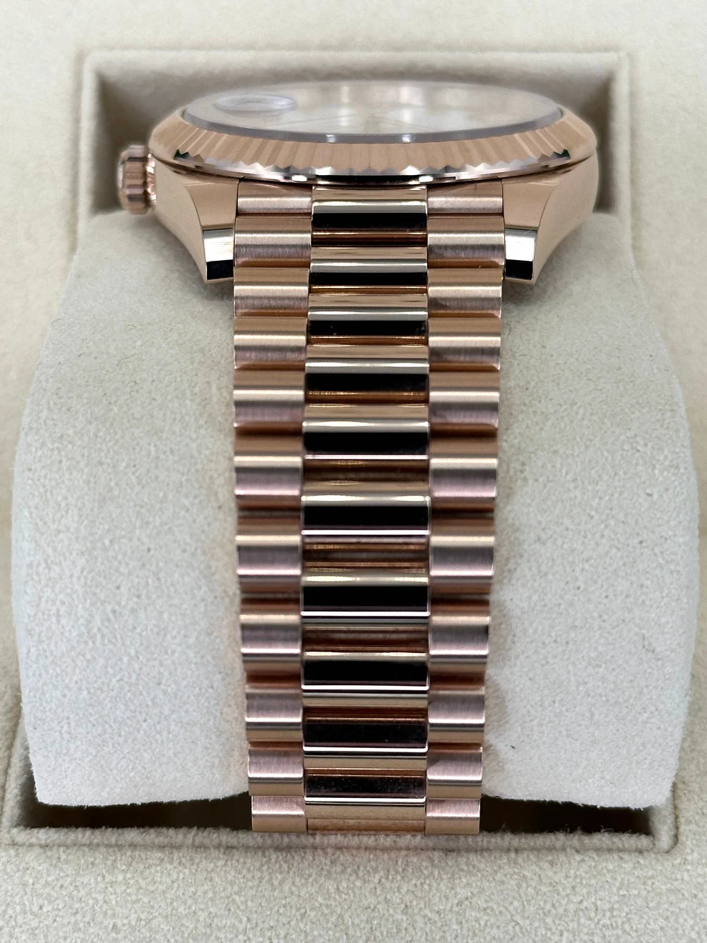 Rolex Day-Date 40mm Presidential White Dial Rose Gold