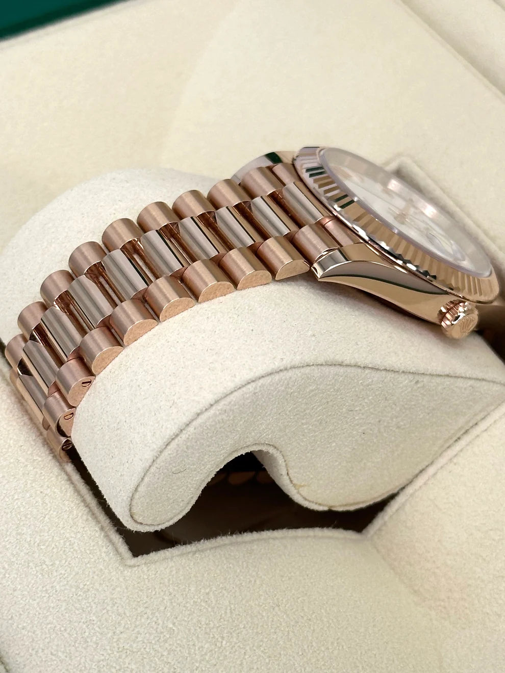 Rolex Day-Date 40mm Presidential White Dial Rose Gold