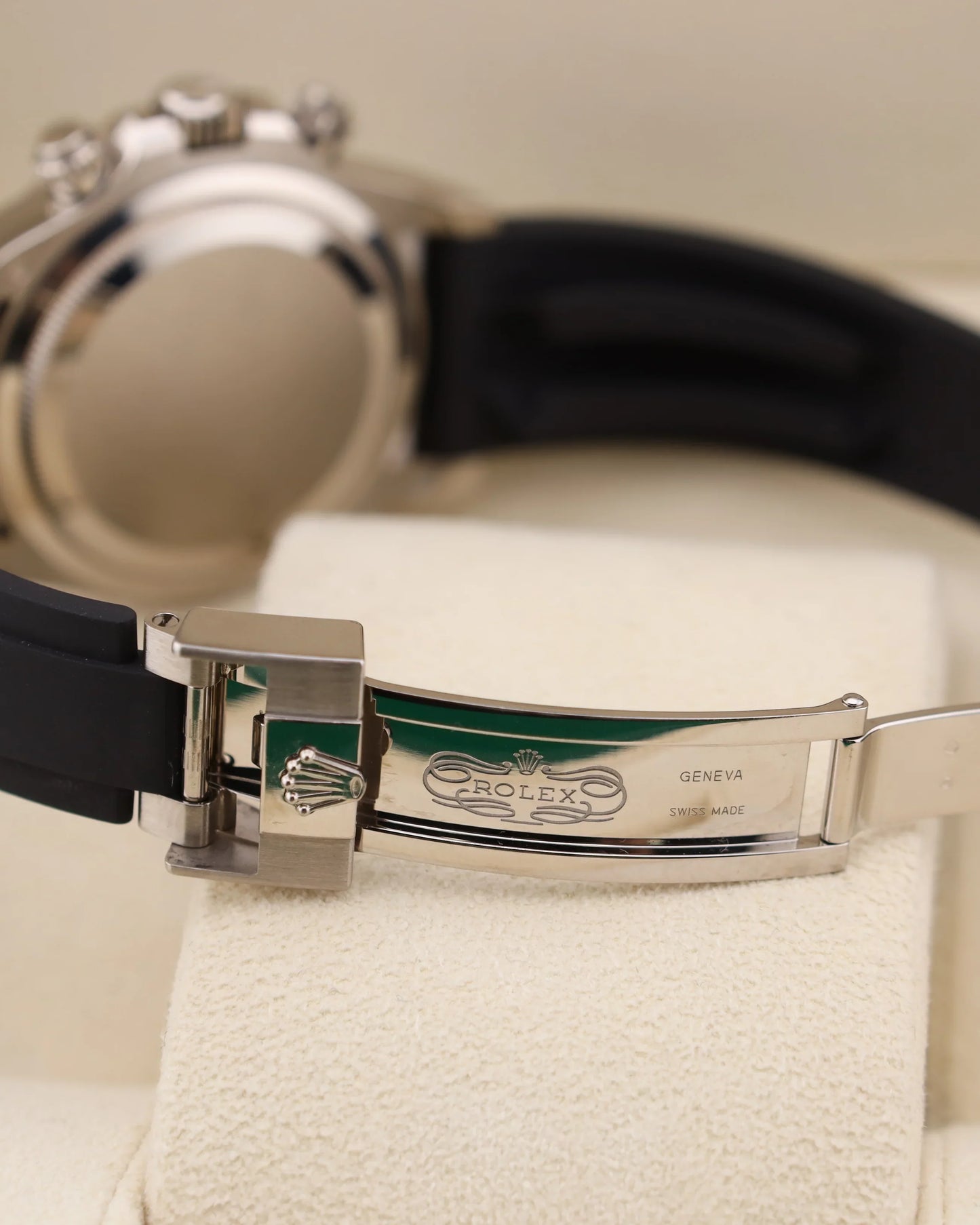 Rolex Daytona White Black Dial on Oysterflex 126519LN