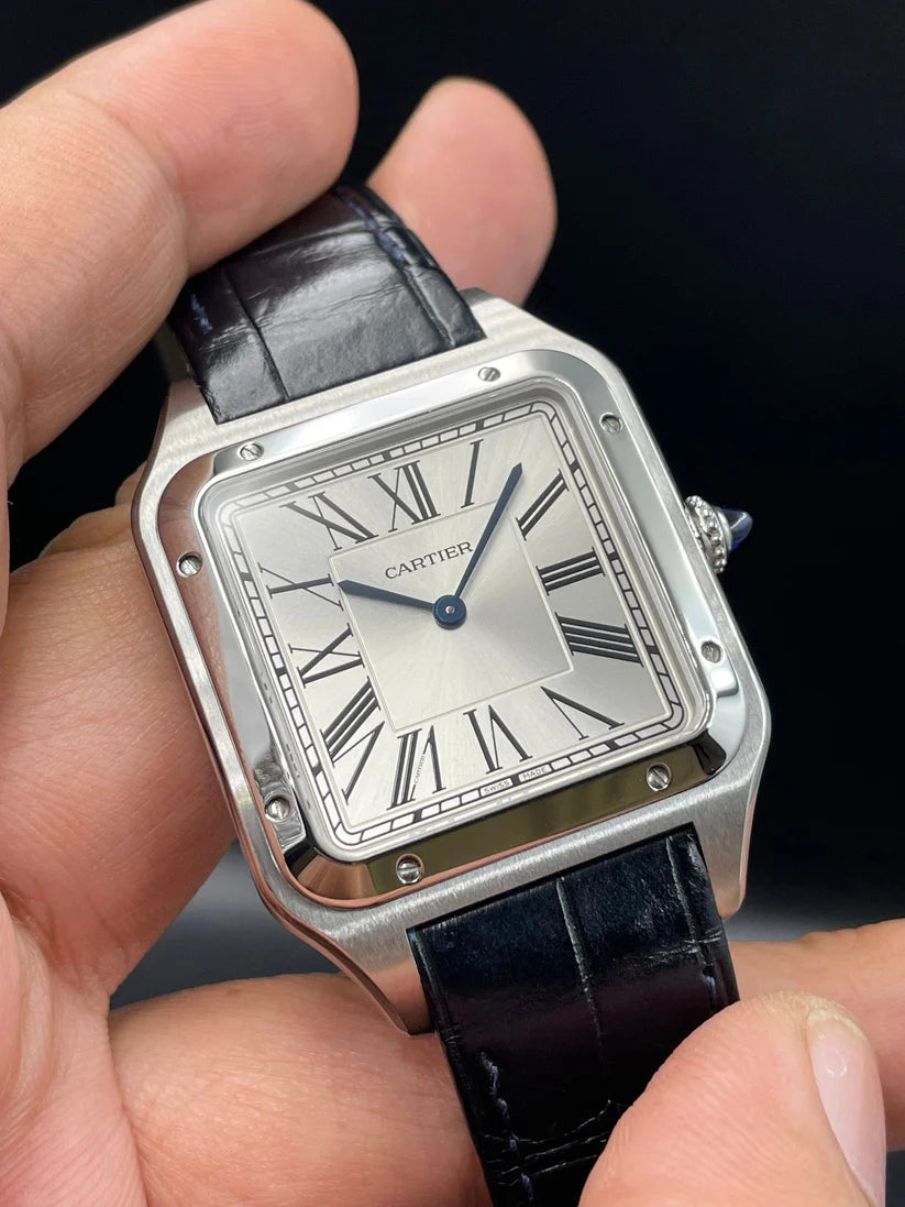 Cartier Santos dumont silver Petit modele