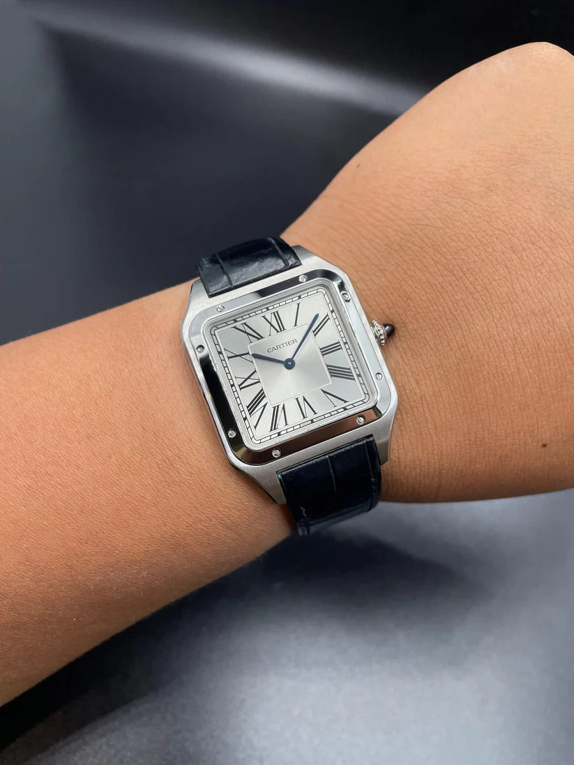 Cartier Santos dumont silver Petit modele