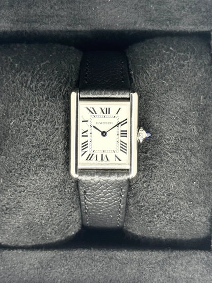 Cartier Tank WSTA0042 Stainless Steel White Dial