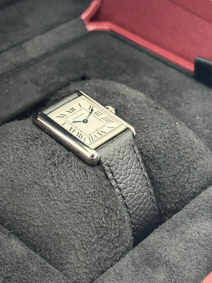 Cartier Tank WSTA0042 Stainless Steel White Dial