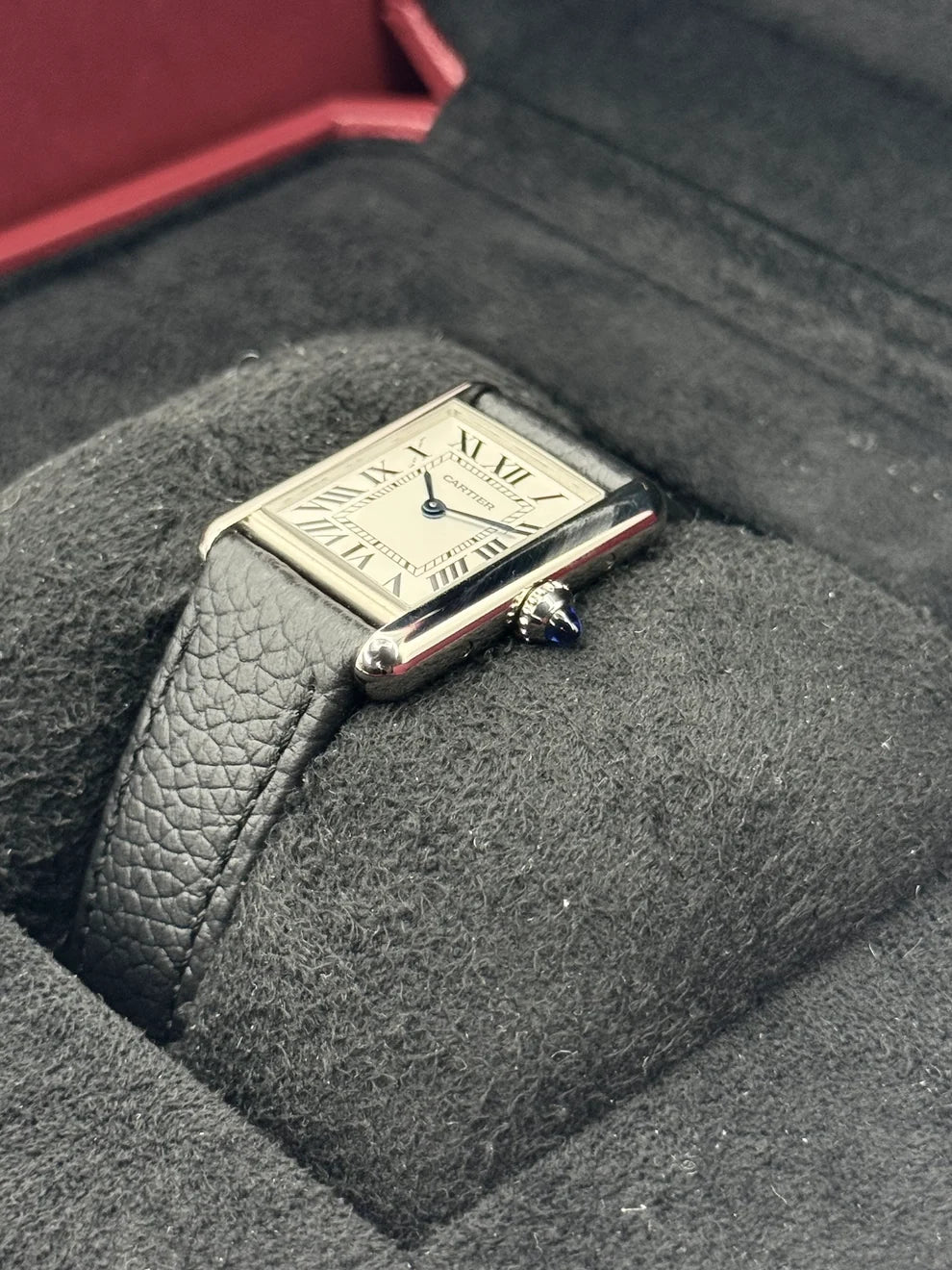 Cartier Tank WSTA0042 Stainless Steel White Dial