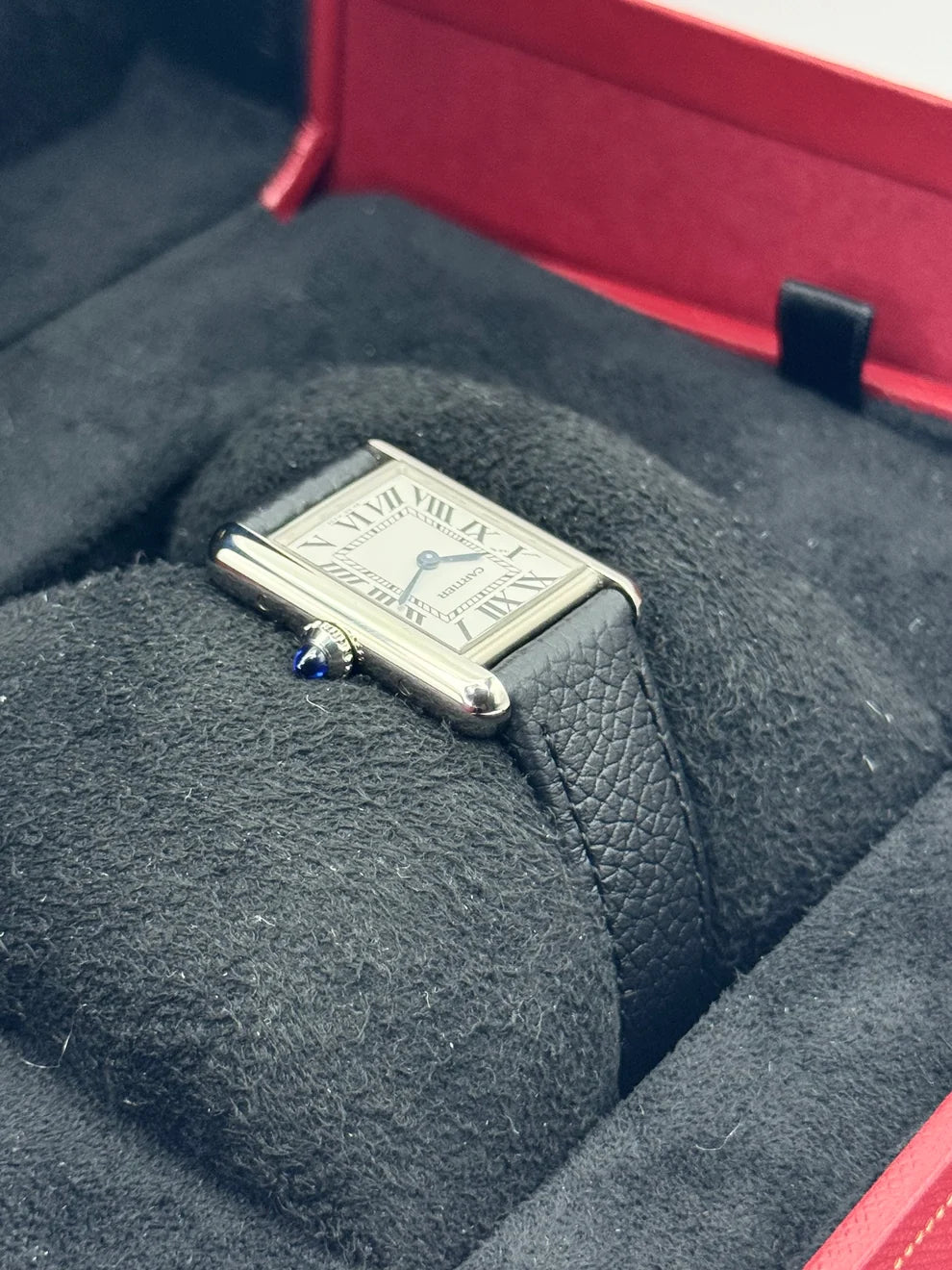 Cartier Tank WSTA0042 Stainless Steel White Dial