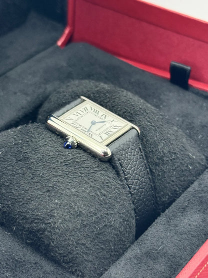 Cartier Tank WSTA0042 Stainless Steel White Dial