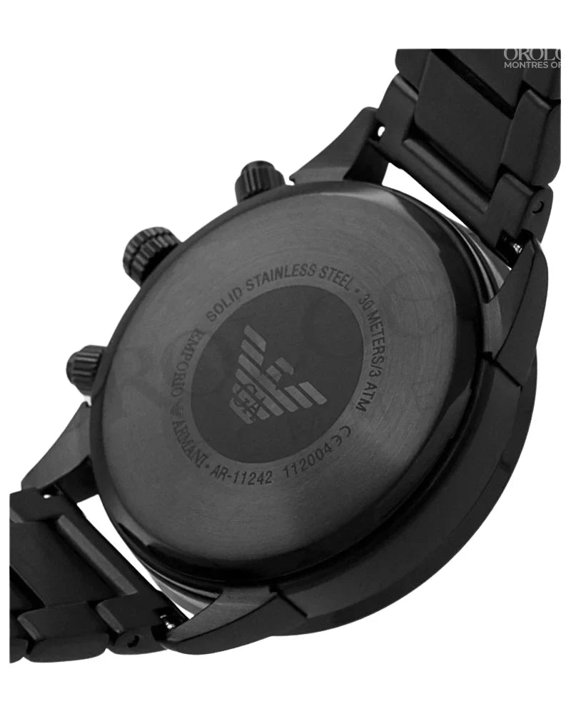 Emporio Armani Chronographe pour homme noir