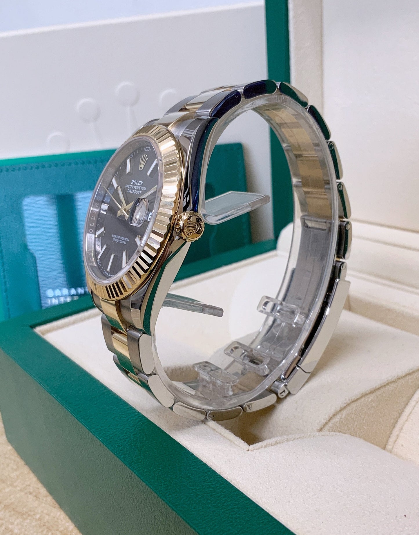 ROLEX DATEJUST 41MM TWO TONE OYSTER PERPETUAL BLACK DIAL