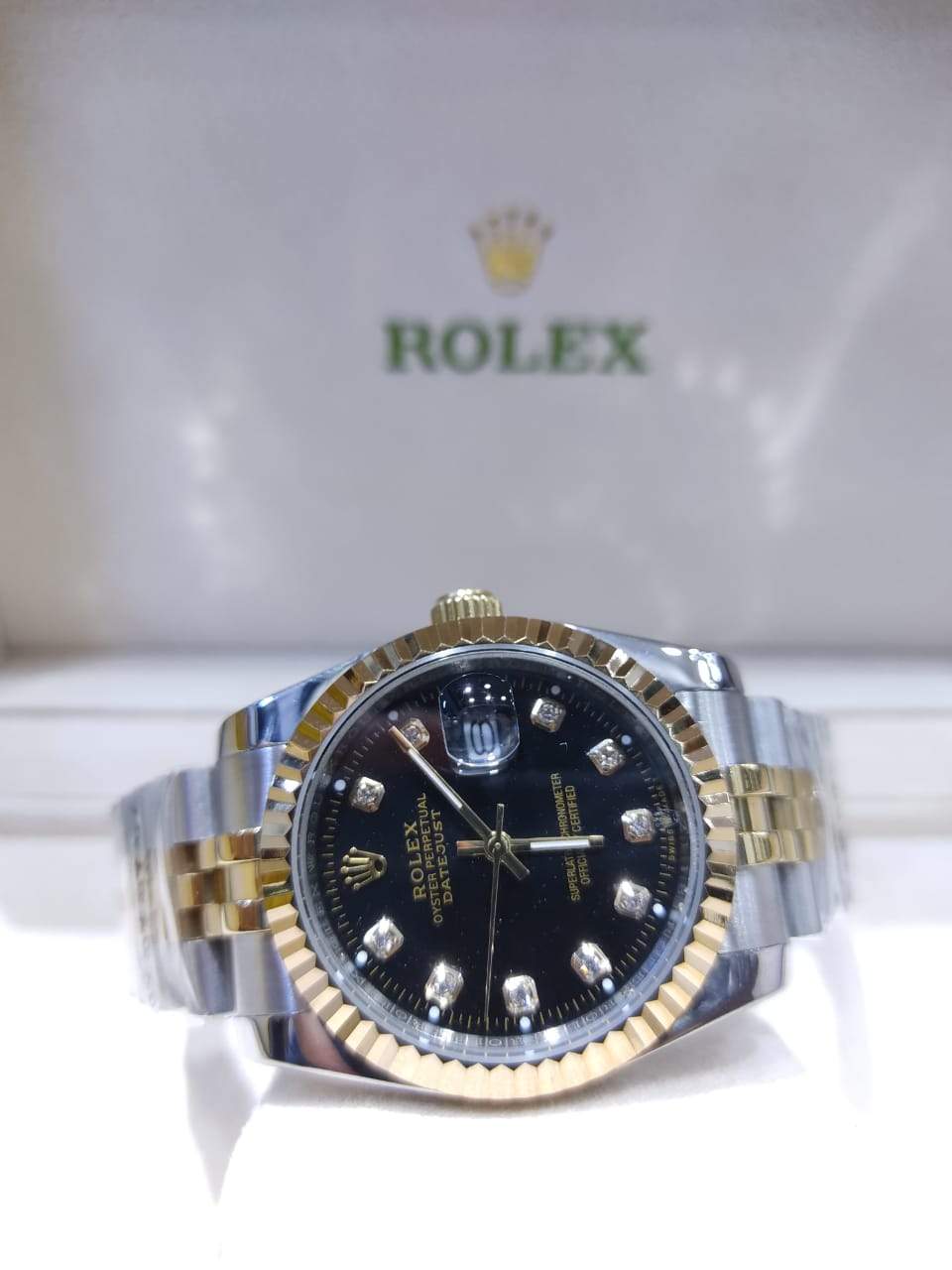 Datejust 36mm 2 Tones gold Fond Noir pour femme