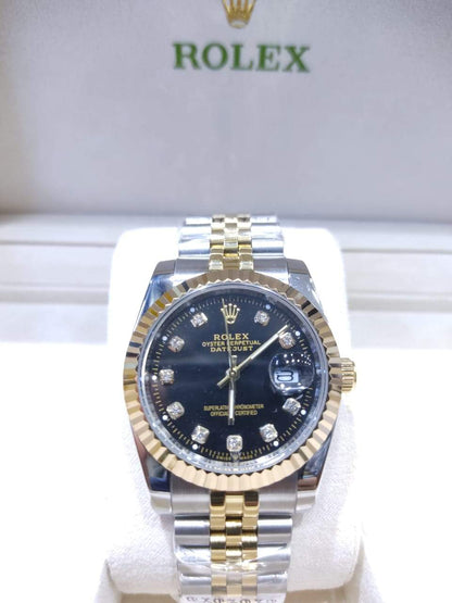 Datejust 36mm 2 Tones gold Fond Noir pour femme