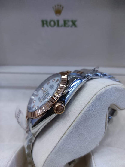 Datejust 31mm 2 Tones Fond Blanc Pour Femme