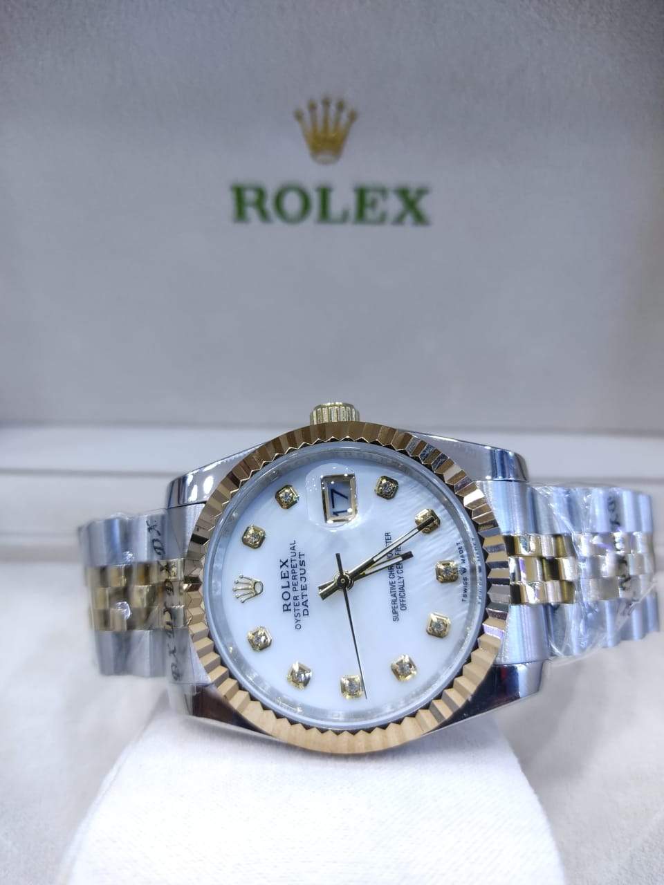 Datejust 31mm 2 Tones gold Fond Blanc normal
