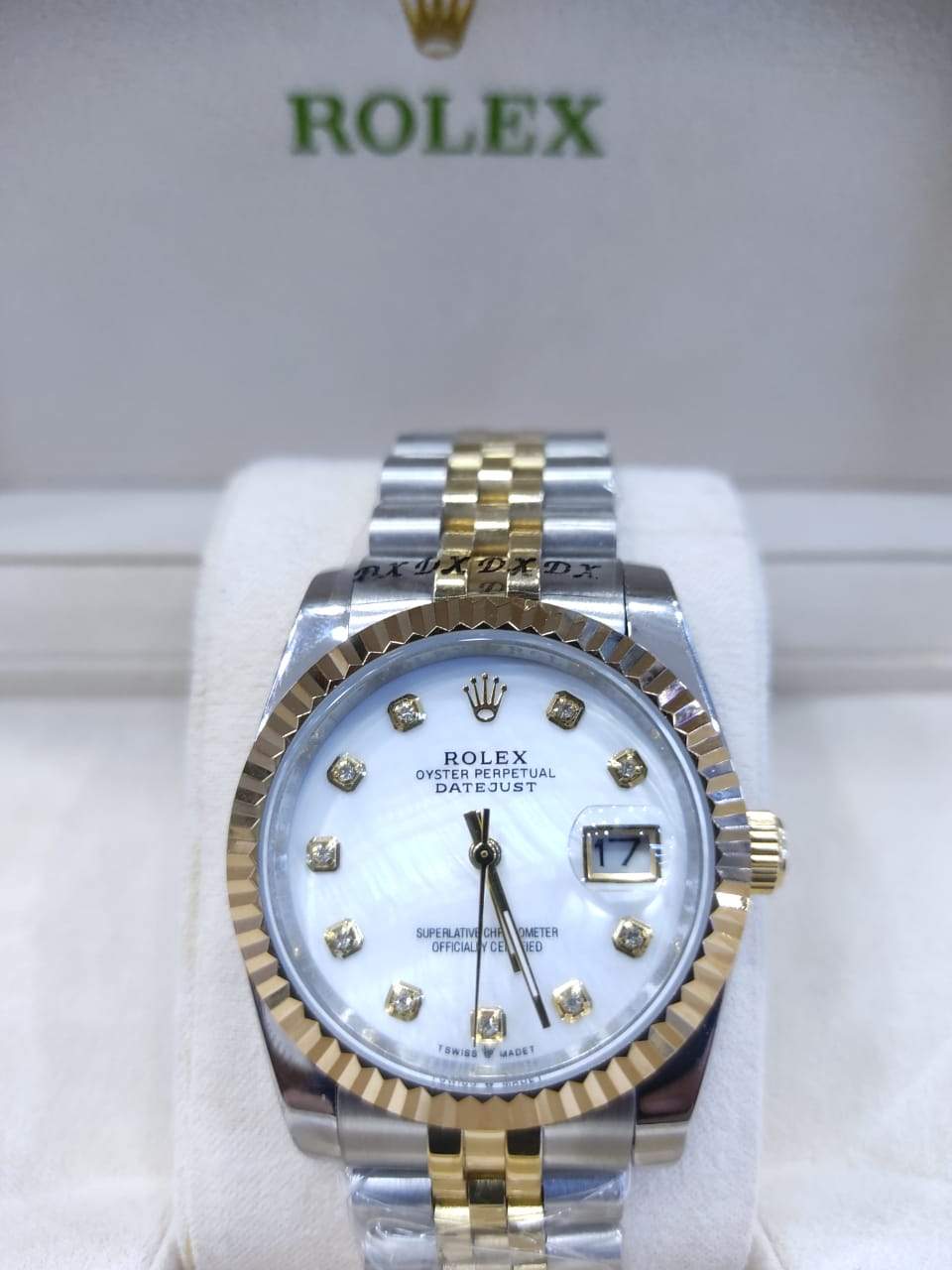 Datejust 31mm 2 Tones gold Fond Blanc normal