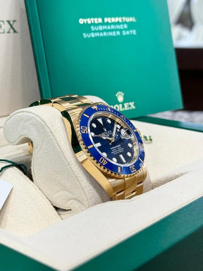 Montre Rolex Submariner Date Gold cadran bleu