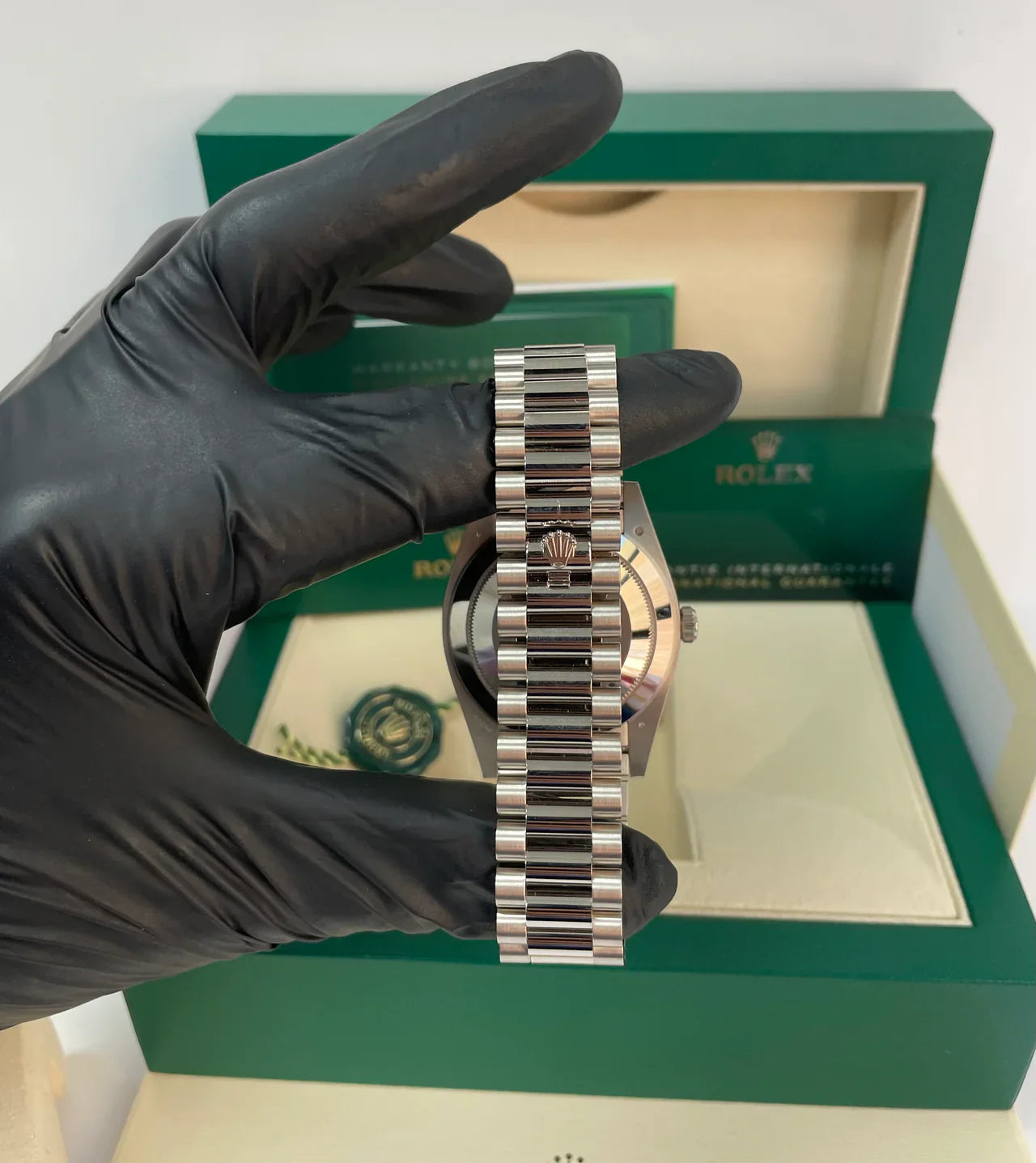 Rolex Day-Date 40  White Roman Dial