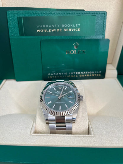 Rolex Datejust Oyster 41 mm Mint Green