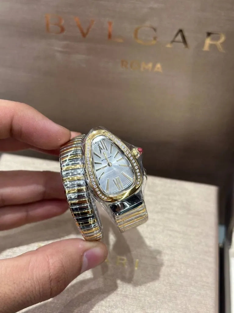 Bvlgari Serpenti Silver white sertie