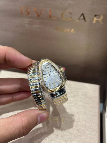 Bvlgari Serpenti Silver white sertie