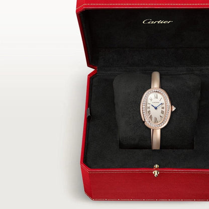 Cartier baignoire 25mm taille 17 rose gold/serti