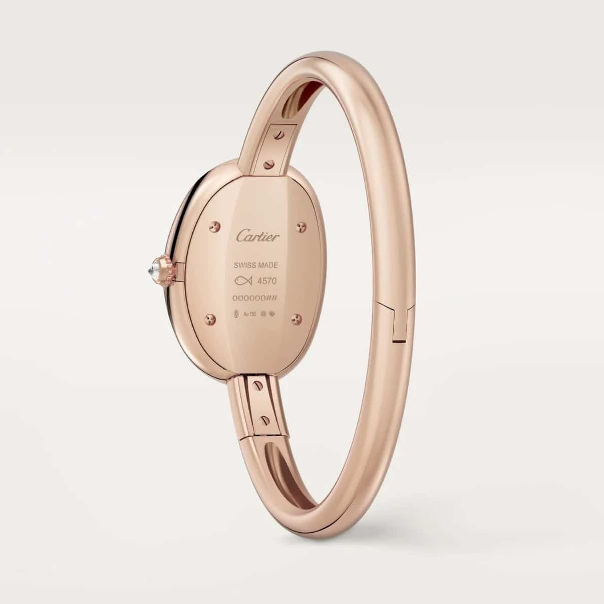 Cartier baignoire 25mm taille 17 rose gold/serti