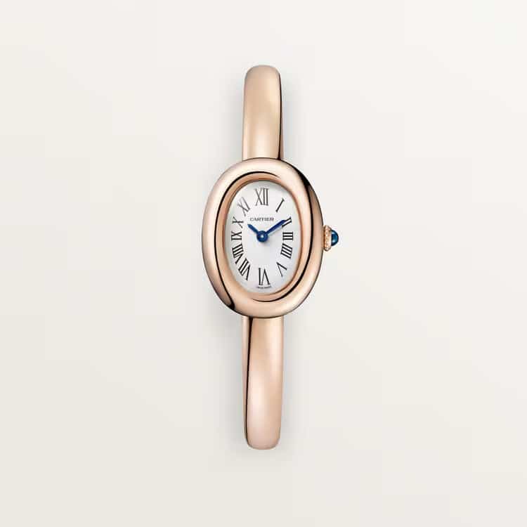 Cartier baignoire or rose 25mm taille 17