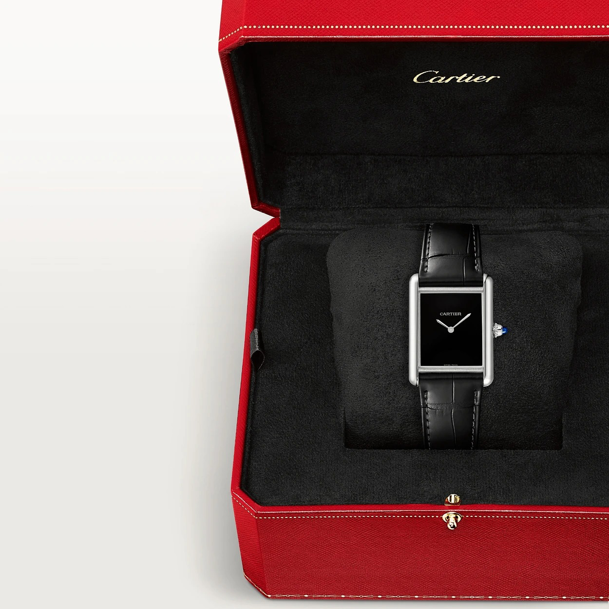 MONTRE TANK LOUIS full black silver