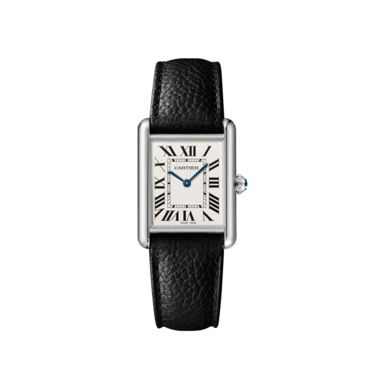 Cartier Tank en Cuir Noir – Grand Modèle Homme
