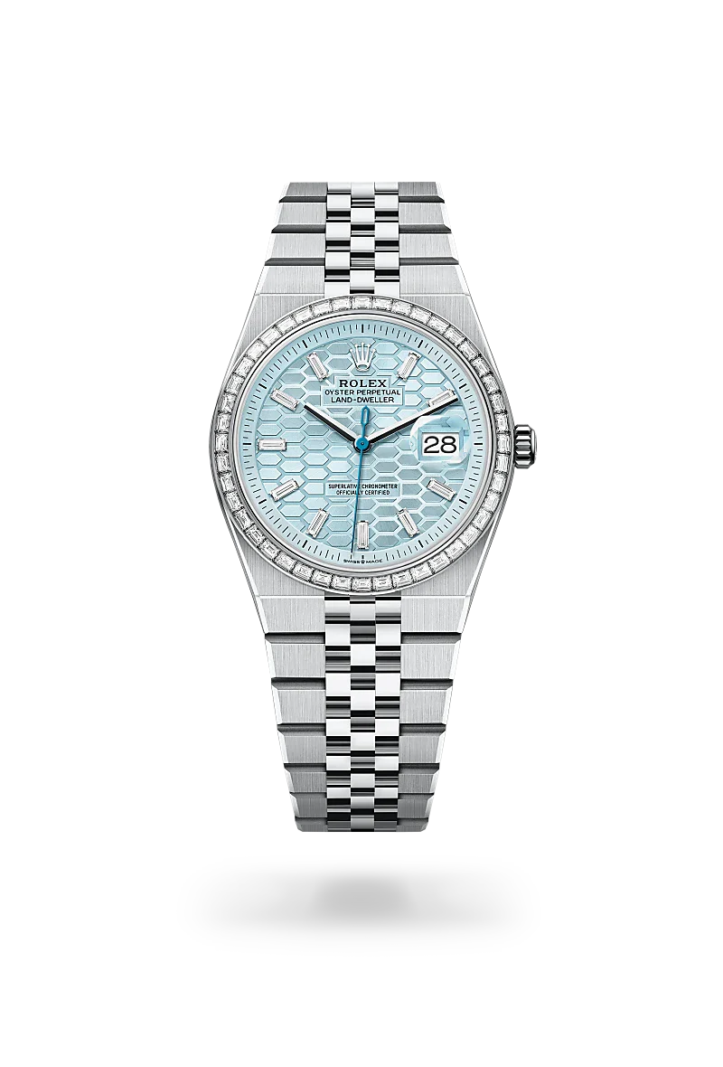 Rolex Land dweller silver bleu glacier 40 mm Diamand SERTI