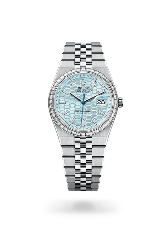 Rolex Land dweller silver bleu glacier 40 mm Diamand SERTI