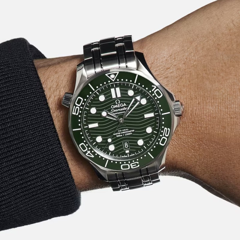 OMEGA Seamaster  Green Dial Steel Bracelet