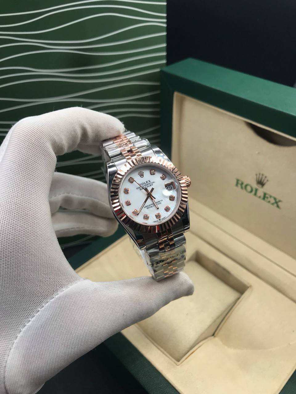 Datejust 31mm 2 Tones Fond Blanc Pour Femme