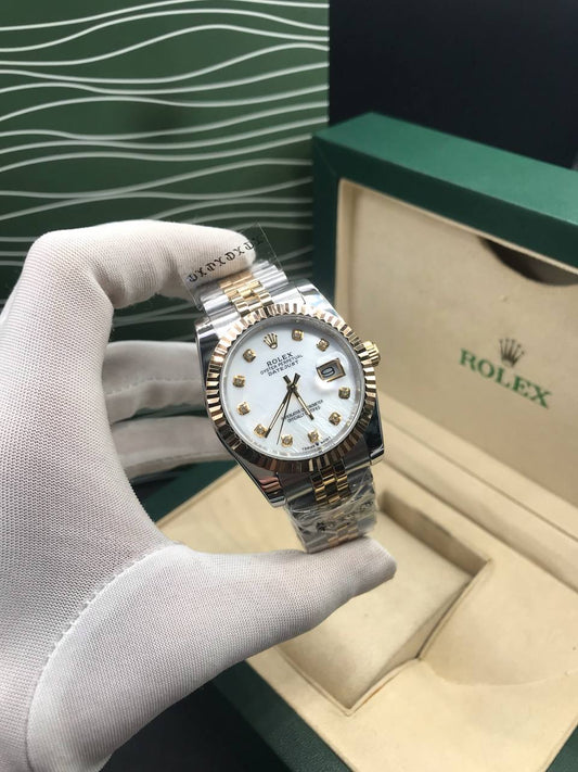 Datejust 31mm 2 Tones gold Fond Blanc normal