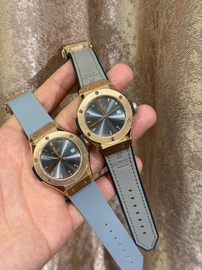 Hublot pour femme bleu/gris
