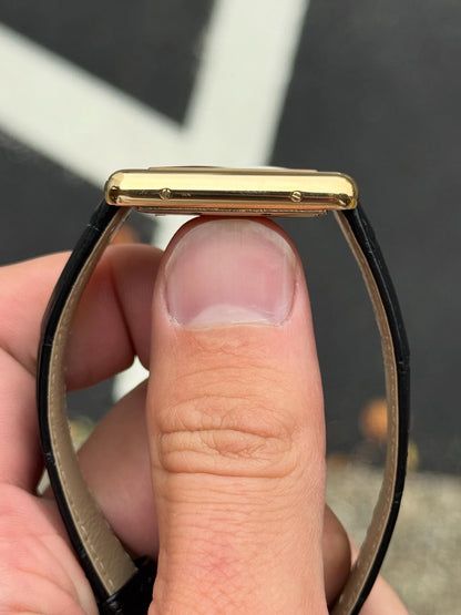 TANK LOUIS CARTIER WATCH gold/black full
