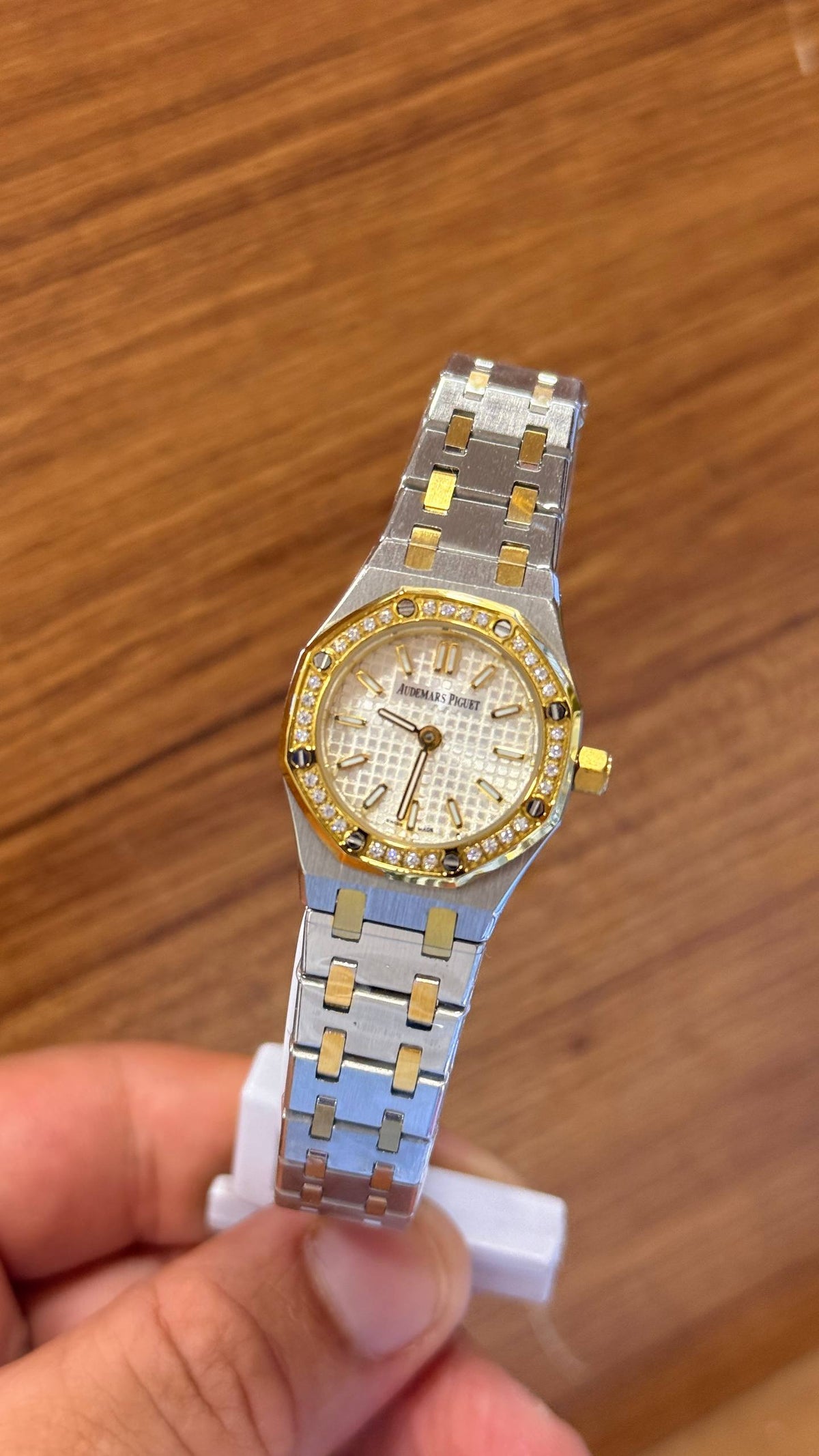 Audemars Piguet mini two tone Blanc serti 23mm