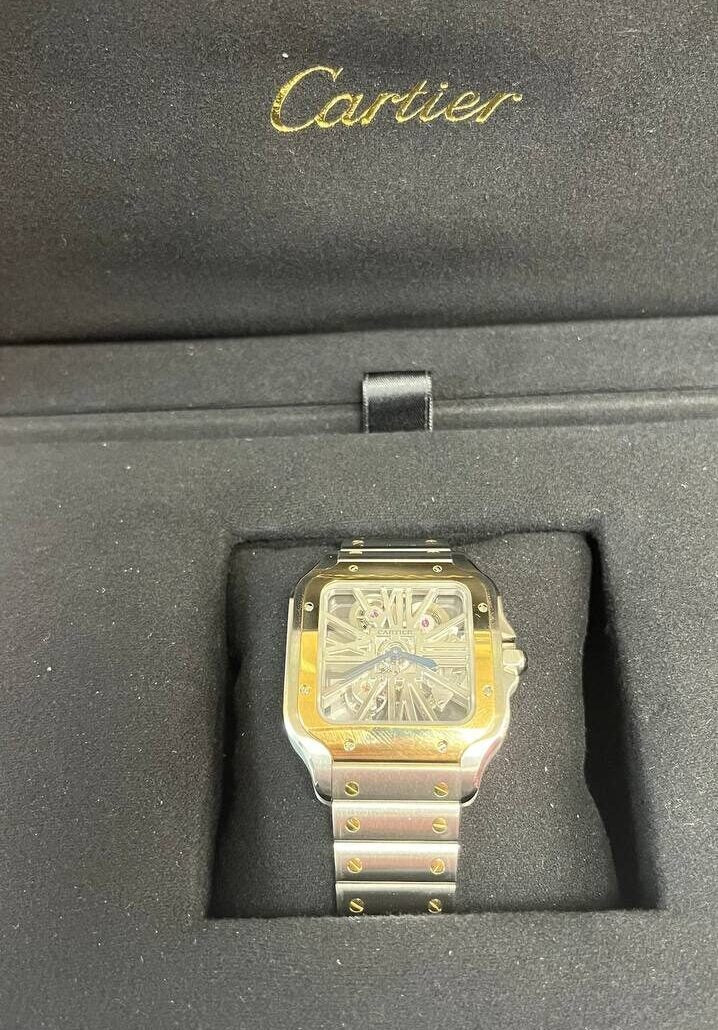 Cartier SANTOS DE CARTIER Skeleton gold/silver