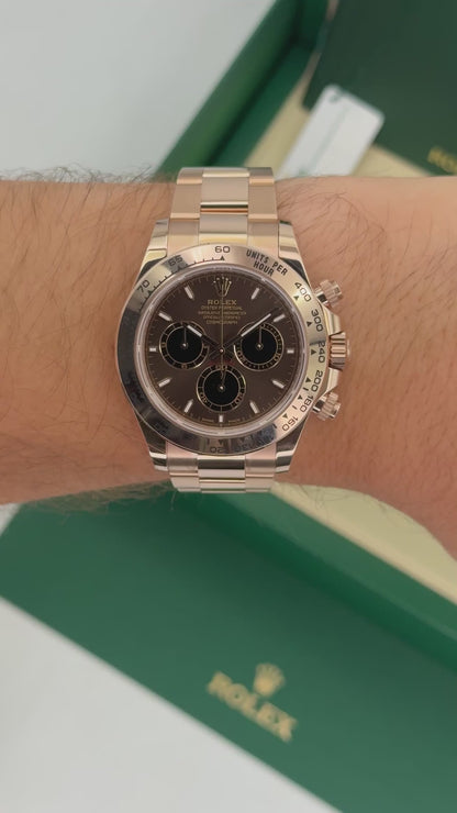 ROLEX DAYTONA Everose Gold Cosmograph Chocolate Acier
