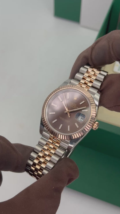 Datejust 2 Tones chocolats 41mm