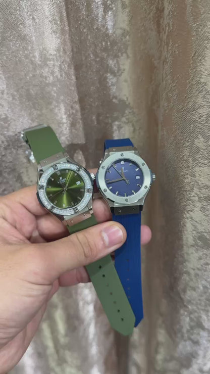 Hublot pour femme vert/bleu