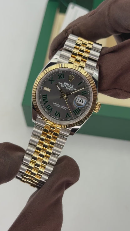 Rolex Datejust wimbledon Two-Tone Yellow Gold