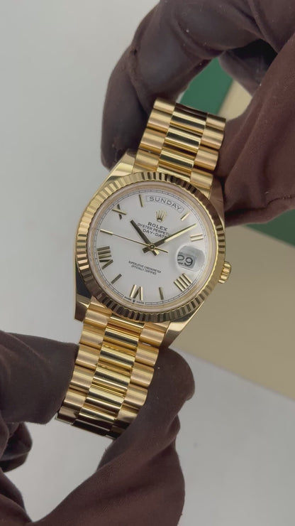 Rolex Day-Date 40mm Presidential White Dial