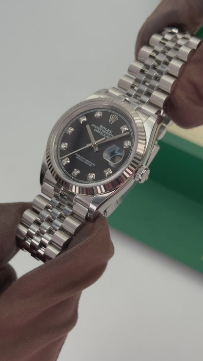 Rolex Datejust 36mm Jubilee Black Diamond Dial