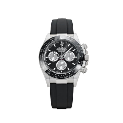 Rolex Daytona White Black Dial on Oysterflex 126519LN