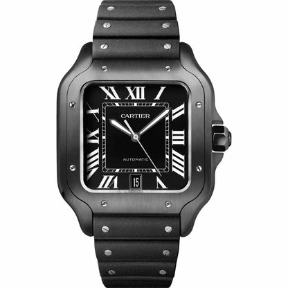 CARTIER SANTOS BLACK Silicone